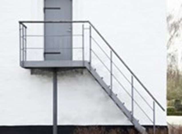 Rustfrit trappeværn i Odense